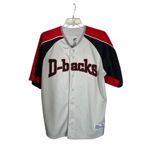 Dynasty Arizona Diamondbacks MLB Baseball Jersey Grey Red Black Mens XL 46-48